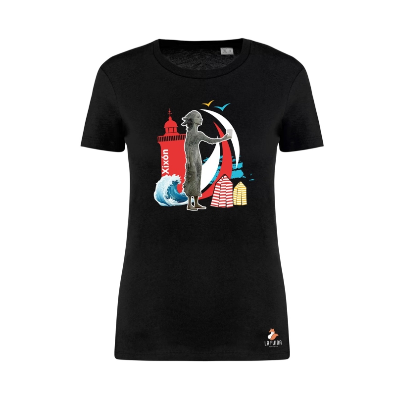 CAMISETA LA LLOCA MUJER NEGRA