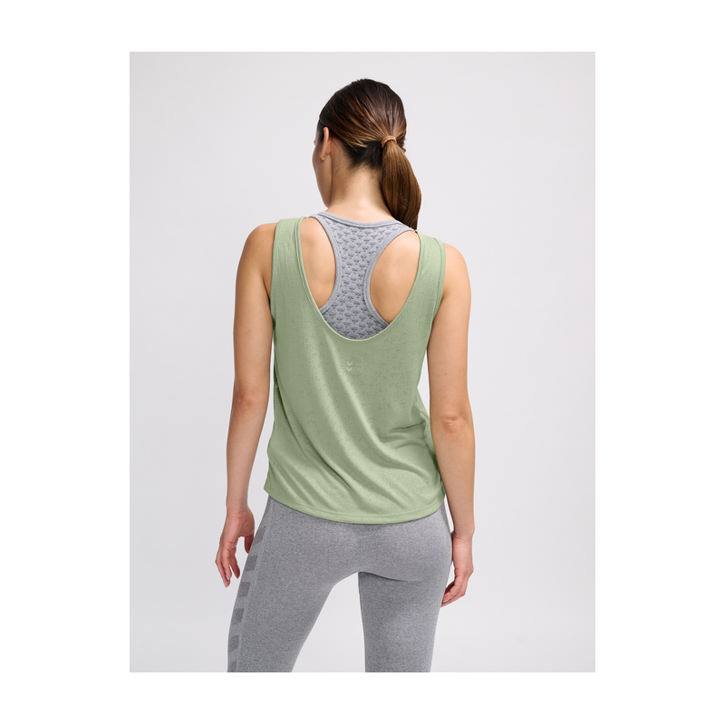 CAMISETA TIRANTES HUMMEL SEAGRASS GRAY LIGHT BURNOUT TANKTOP